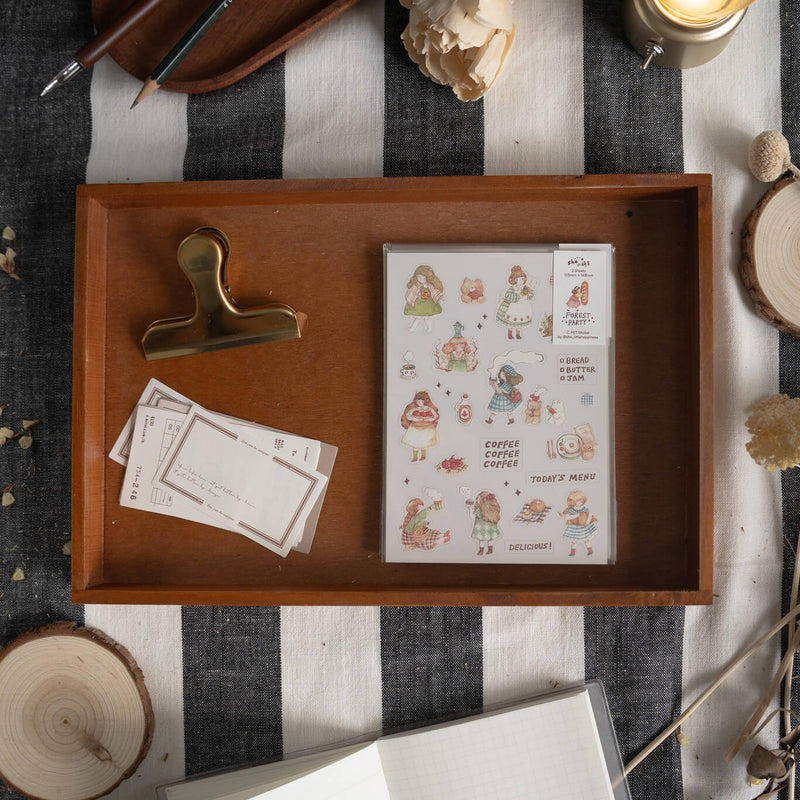 shō Little Happiness Sticker Sheet - Forest Party