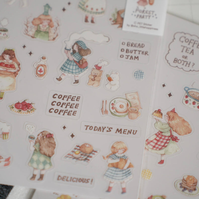 shō Little Happiness Sticker Sheet - Forest Party