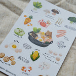Hotpot Bear Washi Sticker Sheet
