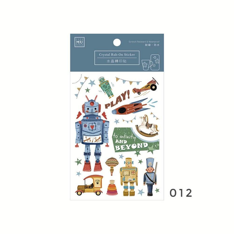 MU Crystal Print-On Sticker - 012 Toy-land