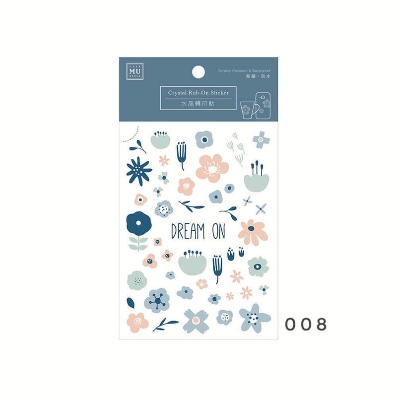 MU Crystal Print-On Sticker - 008 Nordic Garden