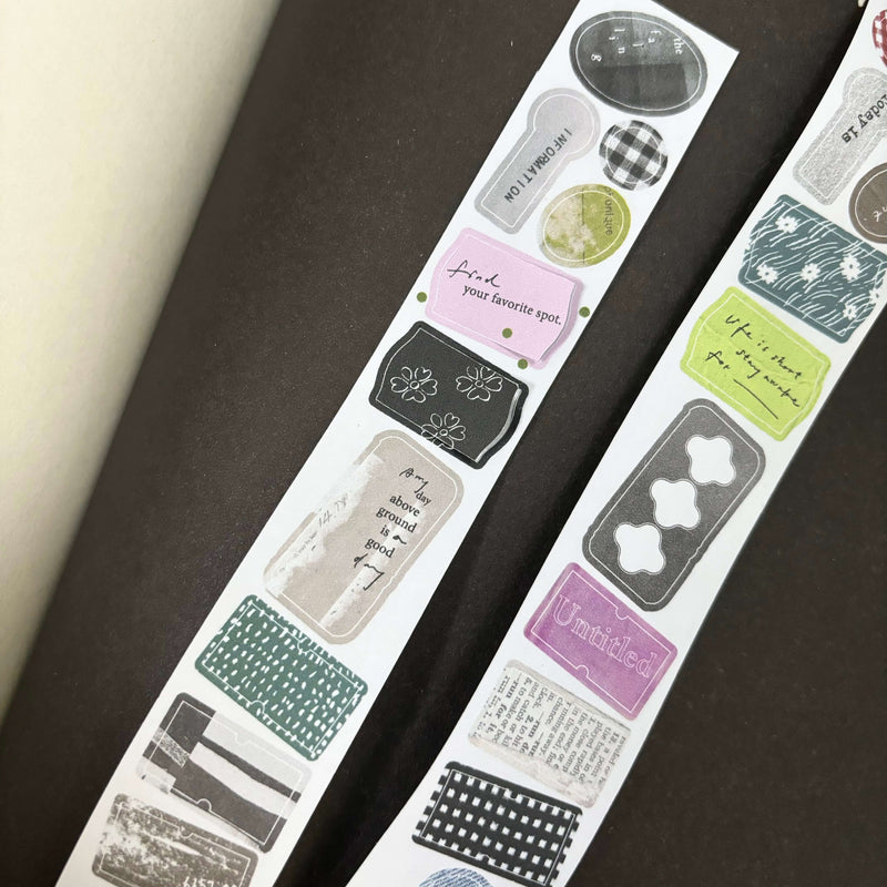 Pion Die-Cut Paper Sticker Roll: Label
