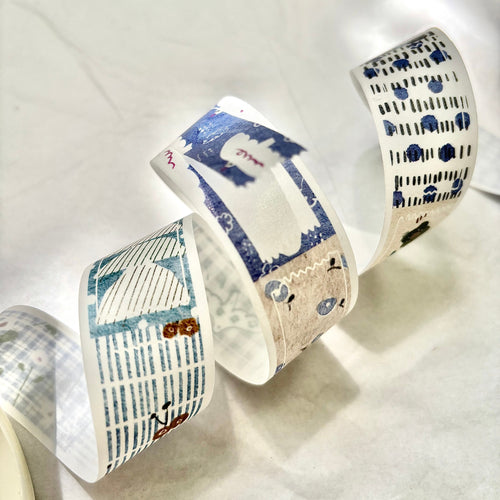 Pion Die-Cut Washi Sticker Roll: Ten Parts