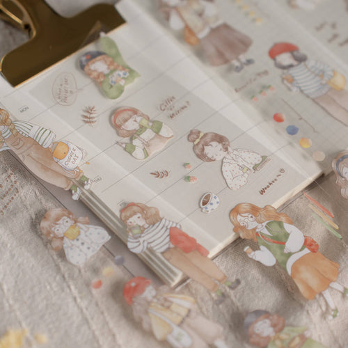 shō Little Happiness Die-Cut PET Tape - Let's Go Cafe Hopping