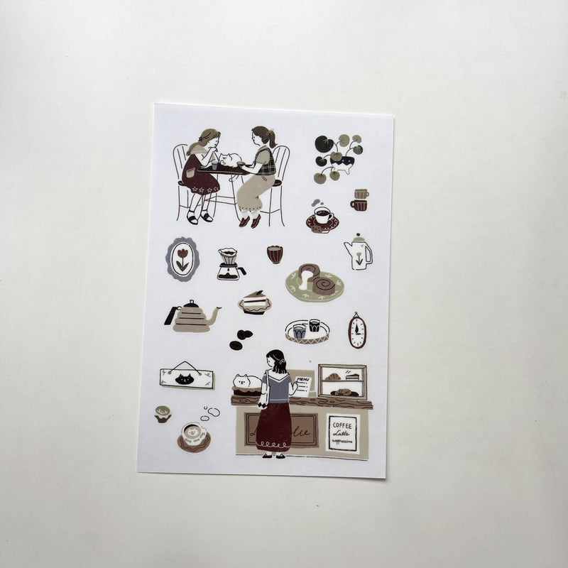 teayou Print-On Stickers - Neko Cafe