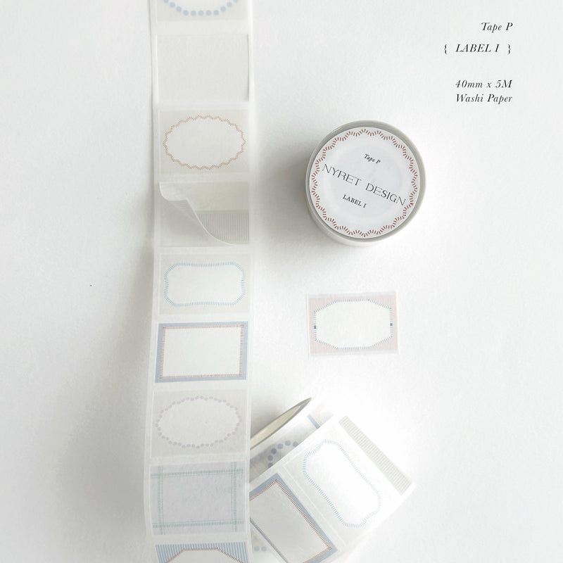 nyret Washi Tape: P - Label I