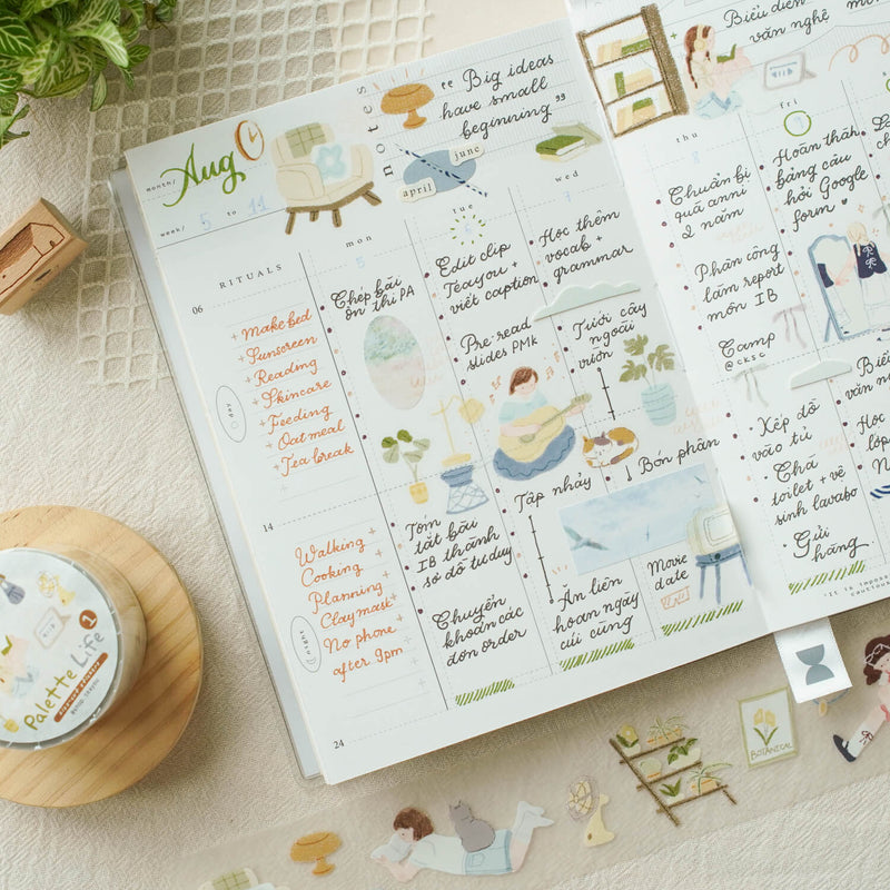 teayou Die-Cut PET Tape: Palette Life 1