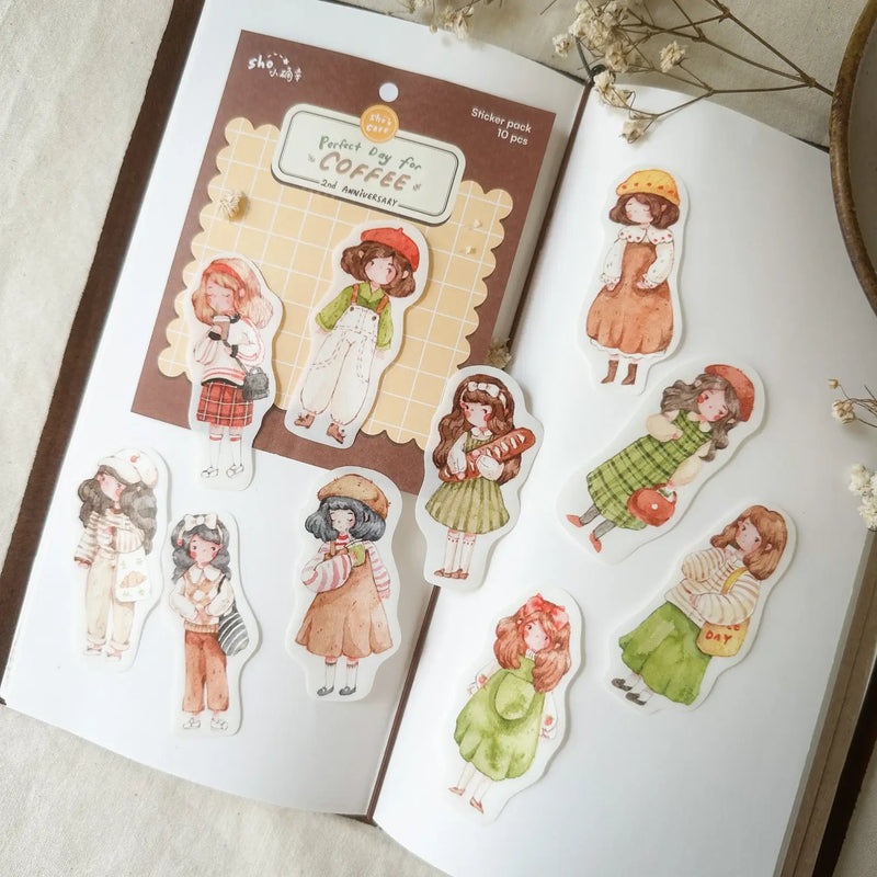 shō Little Happiness Sticker Pack - Perfect Day for Coffee