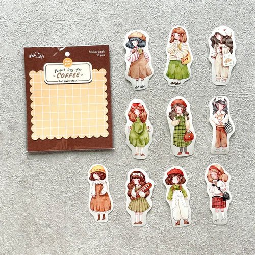 shō Little Happiness Sticker Pack - Perfect Day for Coffee