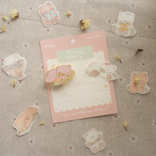 shō Little Happiness Metal Clip - Sleepy Bear