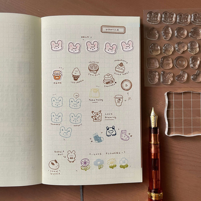 Hatsu Midori Clear Stamp Sheet - Vanilla's Favourite