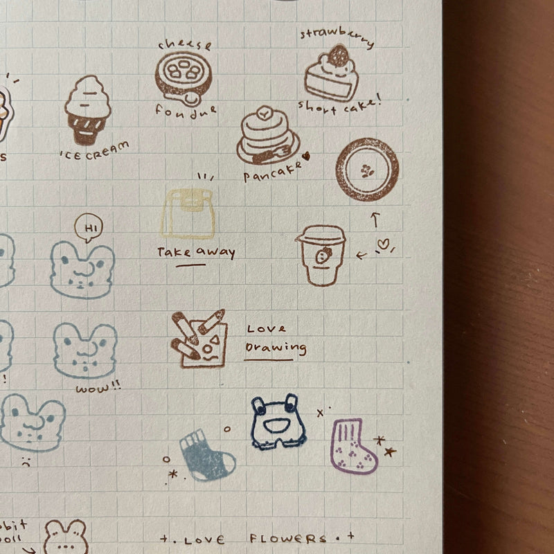 Hatsu Midori Clear Stamp Sheet - Vanilla's Favourite