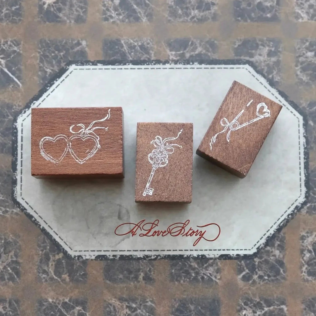 A Love Story Rubber Stamp