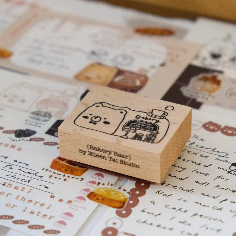 Bakery Bear Rubber Stamp