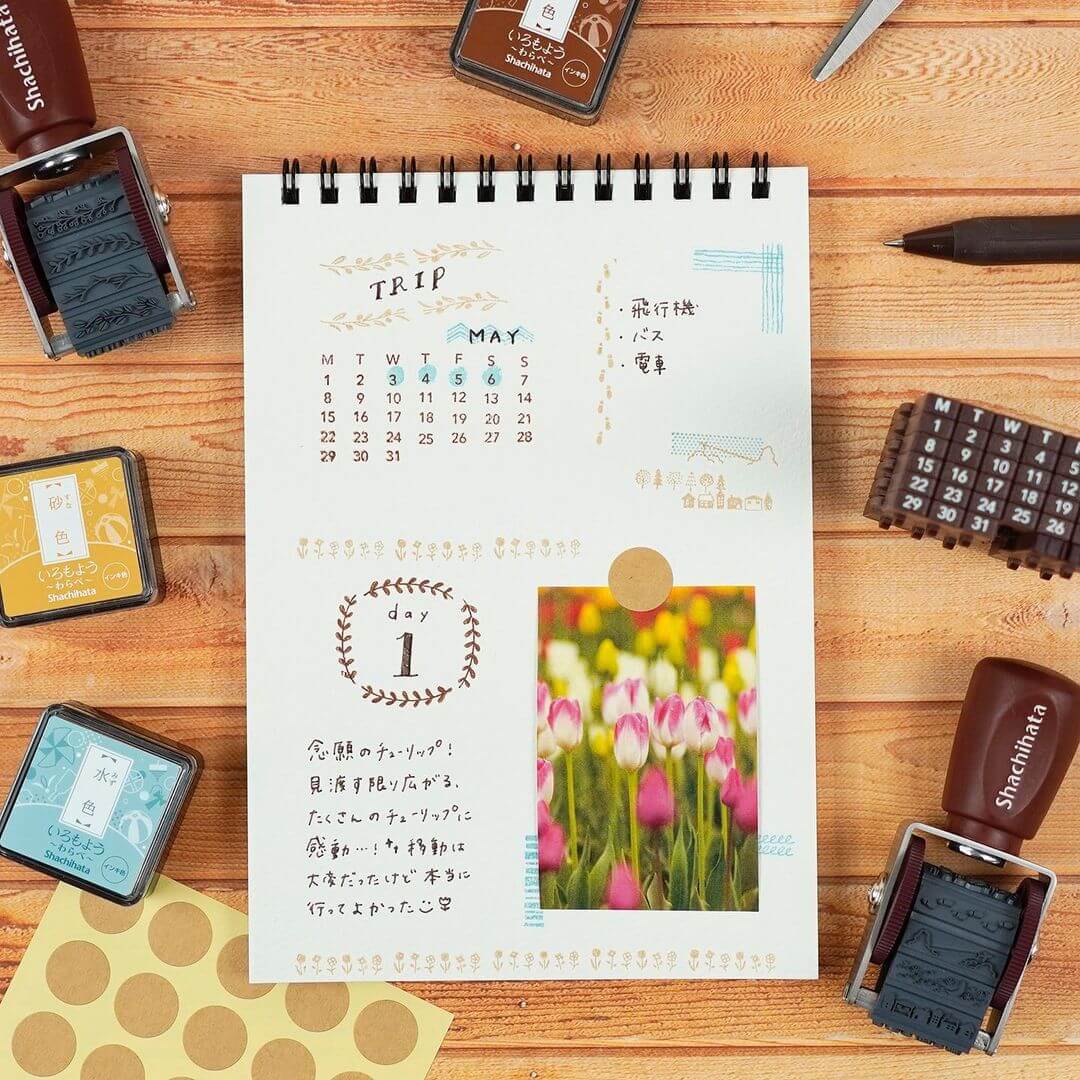 Connected Calendar Stamp / Shachihata – bungu