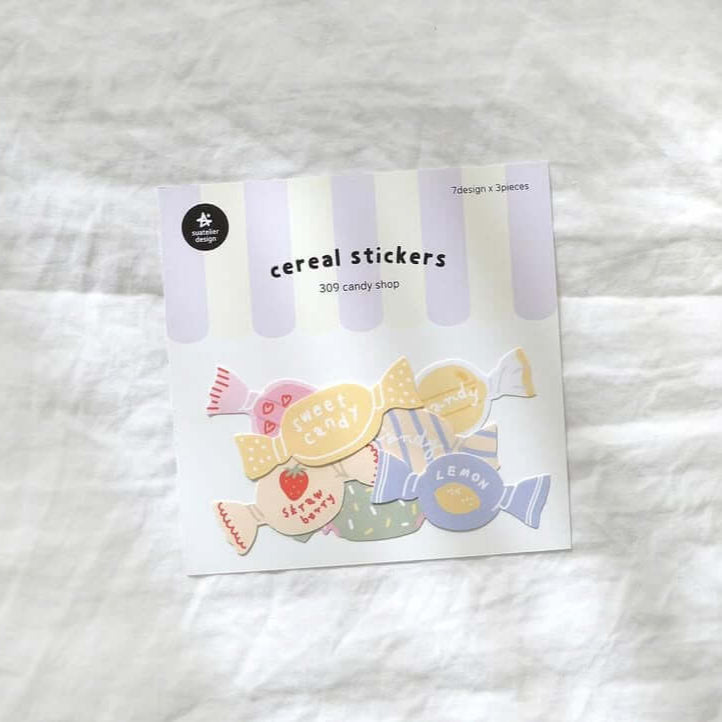 Suatelier Cereal Stickers - candy shop