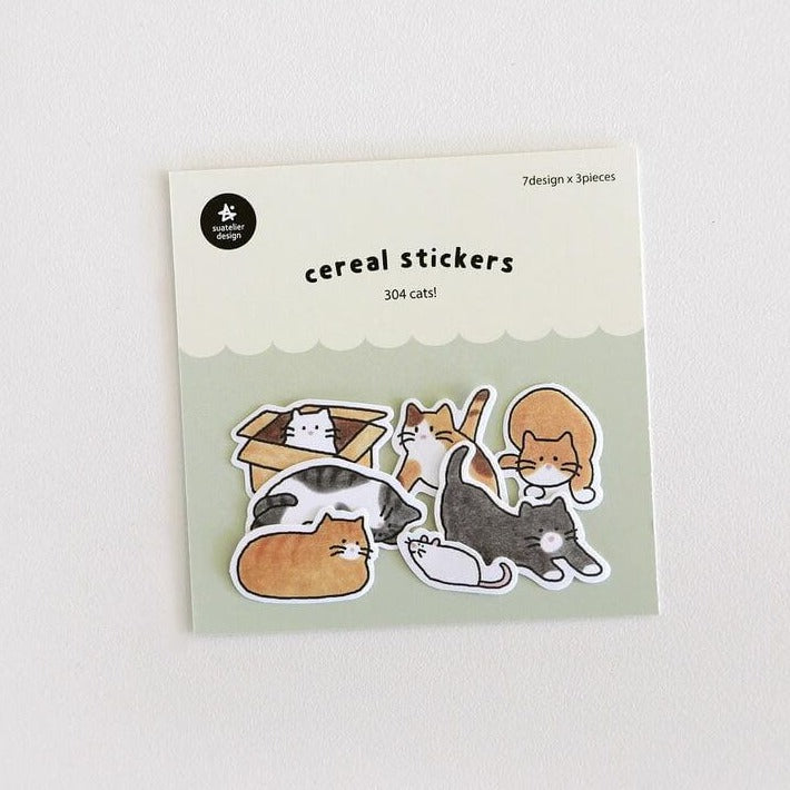 Suatelier Cereal Stickers - cats