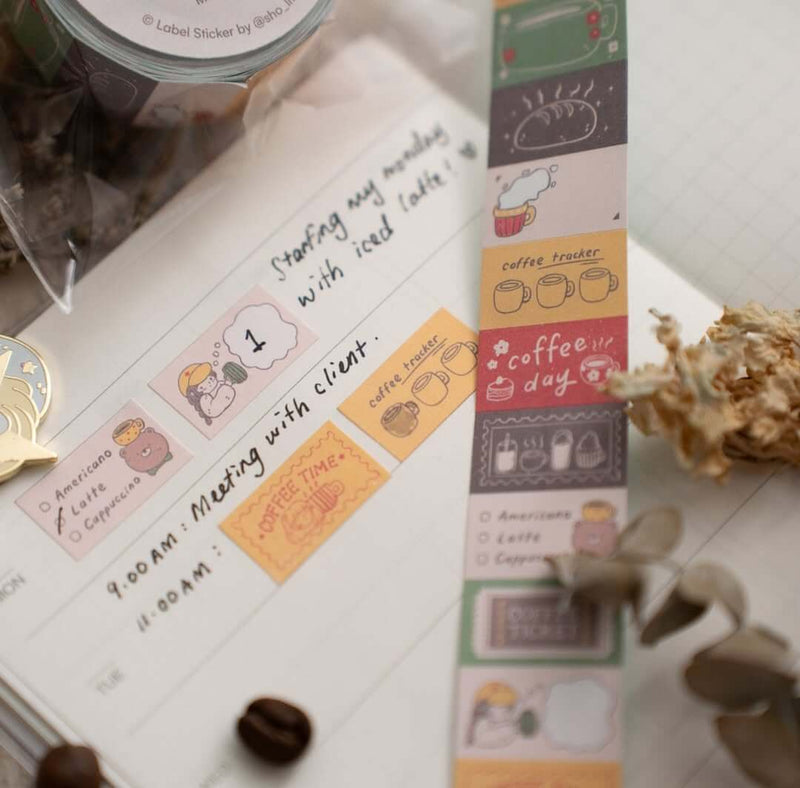 shō Little Happiness Sticker Label - Coffee