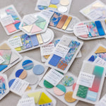 COFFRET ROUND Cosmetic Motif Film Sticker - Horizon Blue (COFR001)