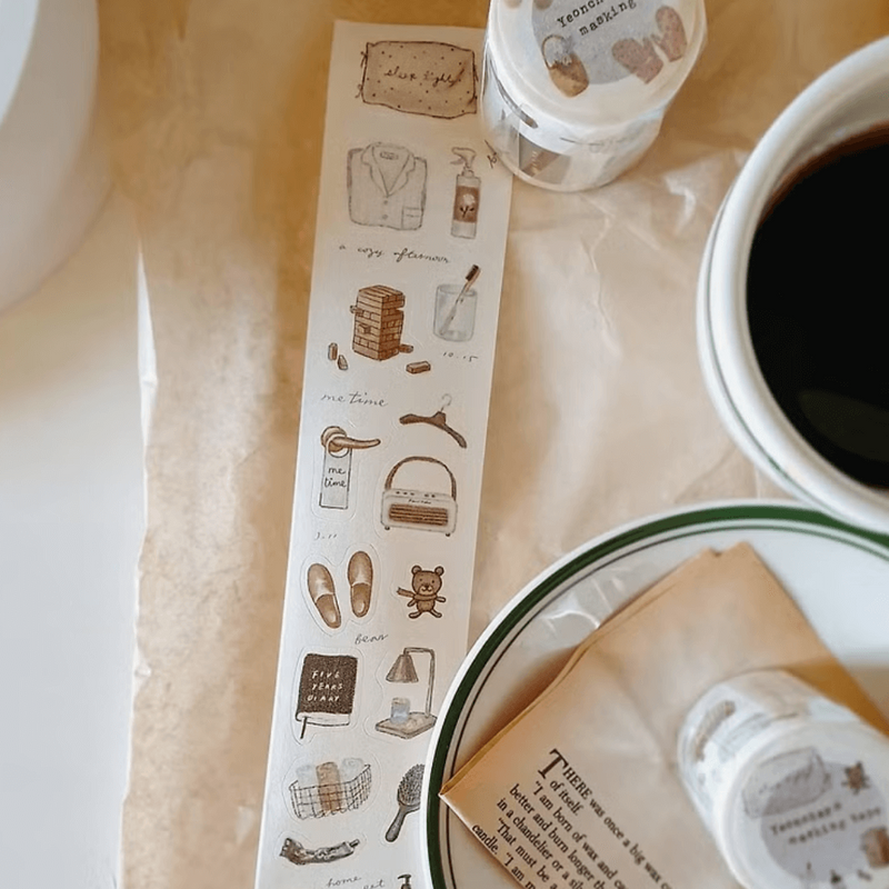 Yeoncharm Die-Cut Washi Sticker Roll - Comfy home