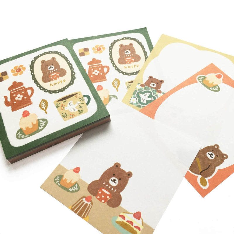 Furukawashiko Memo Pad - Cup and Bear