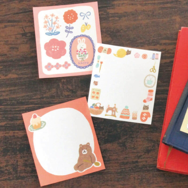 Furukawashiko Memo Pad - Cup and Bear