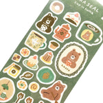 Furukawashiko Kira Seal Sticker- Cup and Bear