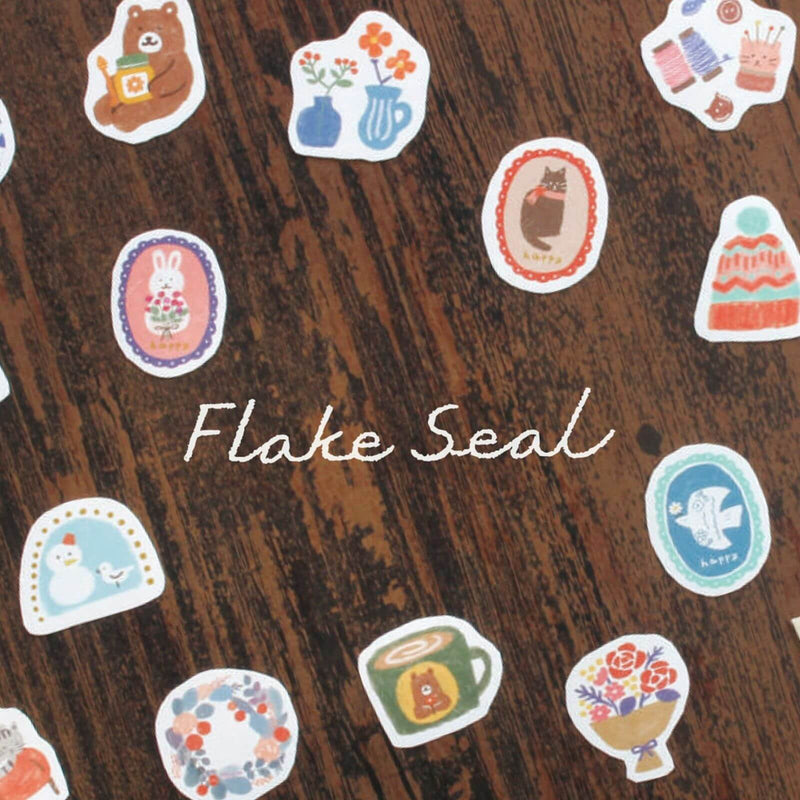 Furukawashiko Flake Seal - Cup and Bear