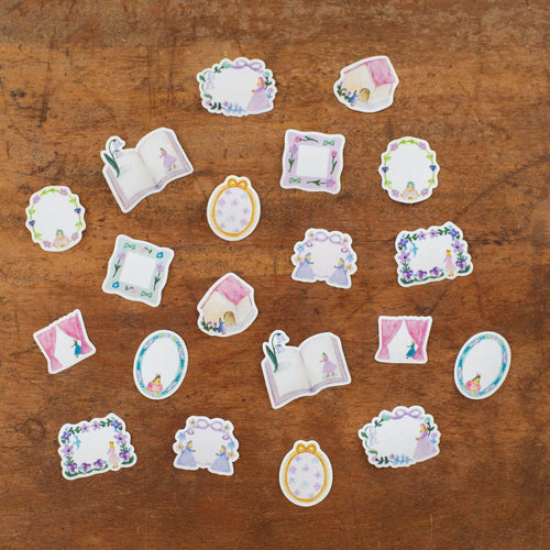 kin.iro.hitode Sticker Flakes | Flower Frames