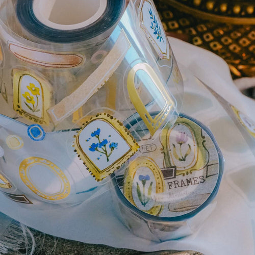 Meow Illustration Kiss-Cut PET Tape - Frames