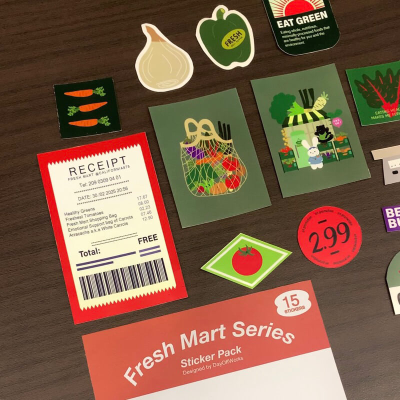 Day Off Works Sticker Pack - Fresh Mart