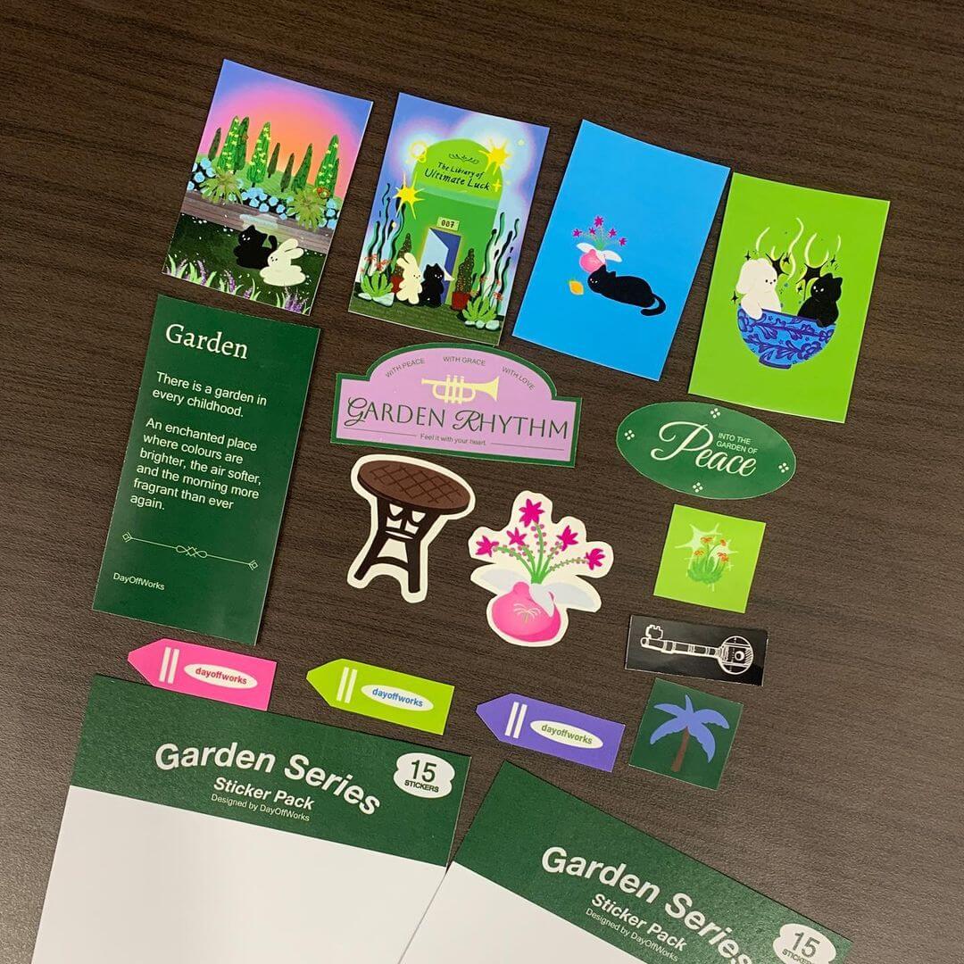 Day Off Works Sticker Pack - Garden – Sumthings of Mine
