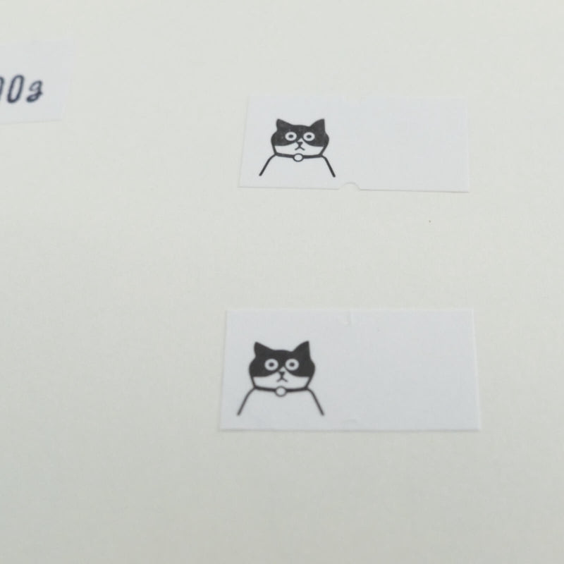 Panda Factory Price Tag Labels // Hachiwari Cat (Bicolour Cat)