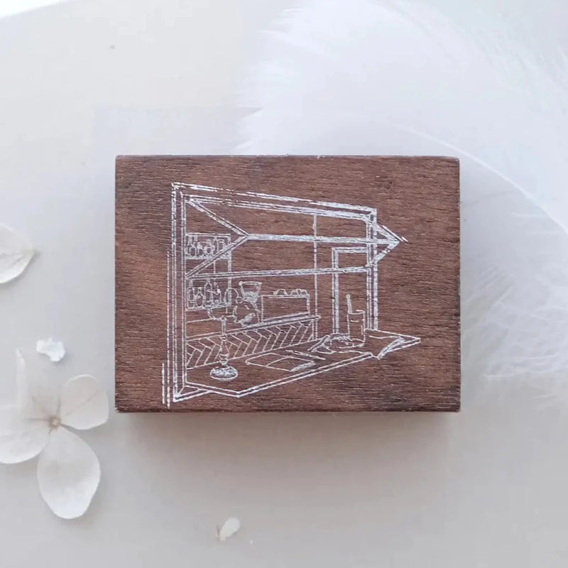 Happy Corner Rubber Stamp