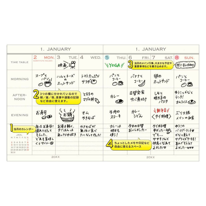 Hightide My Diary: Square Vertical Weekly Diary 2025