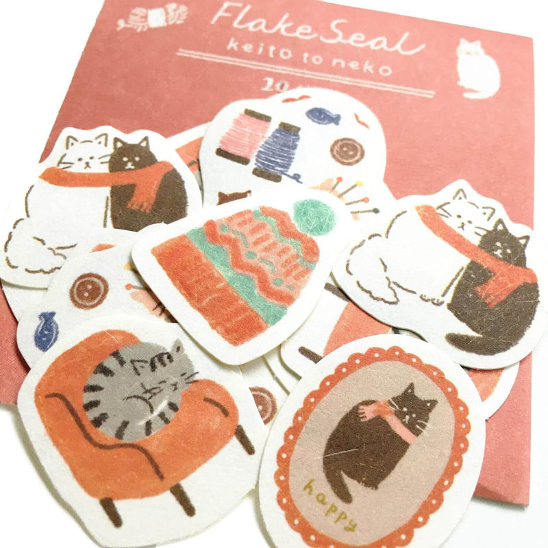 Furukawashiko Flake Seal - Yarn and Cat
