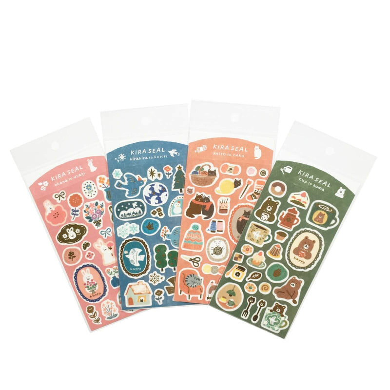 Furukawashiko Kira Seal Sticker - Yarn and Cat