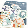 Furukawashiko Flake Seal - Glitter and Birds