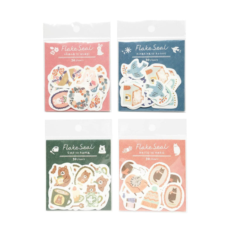 Furukawashiko Flake Seal - Glitter and Birds