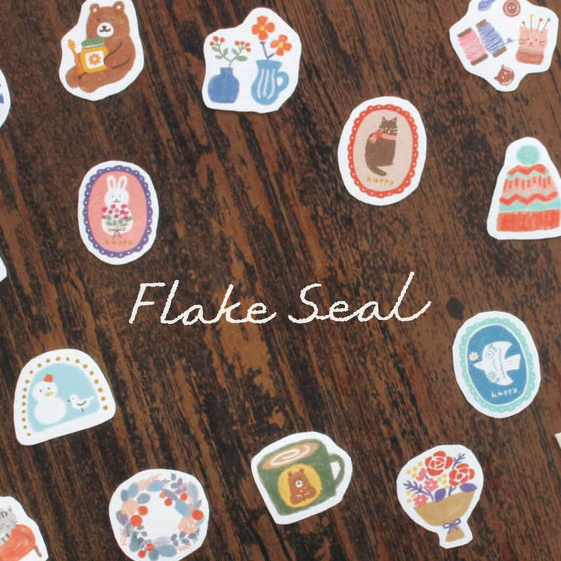 Furukawashiko Flake Seal - Glitter and Birds