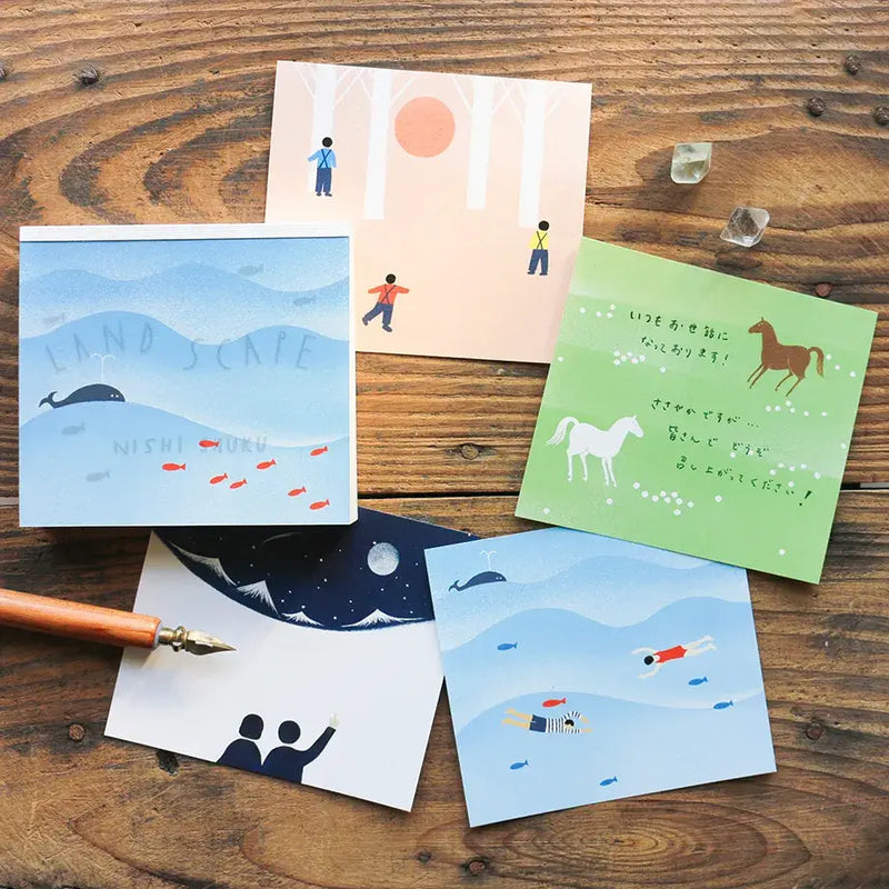 Nishi Shuku Memo Block - LAND SCAPE