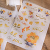 Meow Illustration Print-On Stickers - Flower Girl | Lemon