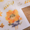 Meow Illustration Print-On Stickers - Flower Girl | Lemon