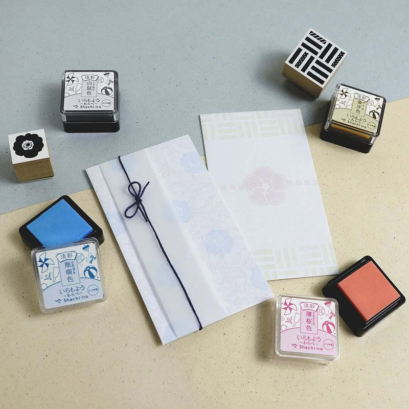 Shachihata Iromoyo Warabe Mini Ink Pad - Pale Colour
