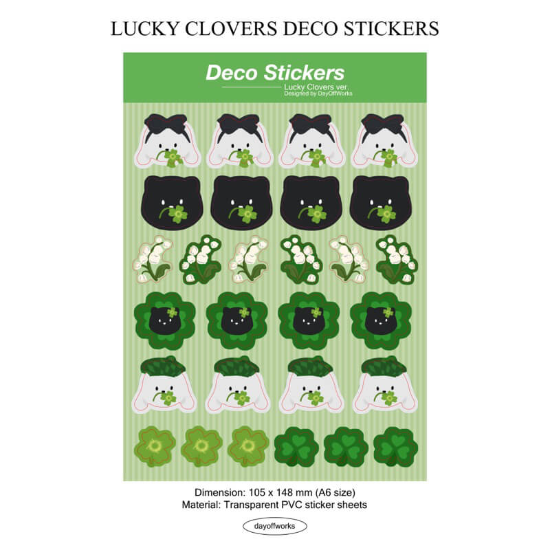 Day Off Works Sticker Sheet - Lucky Clover
