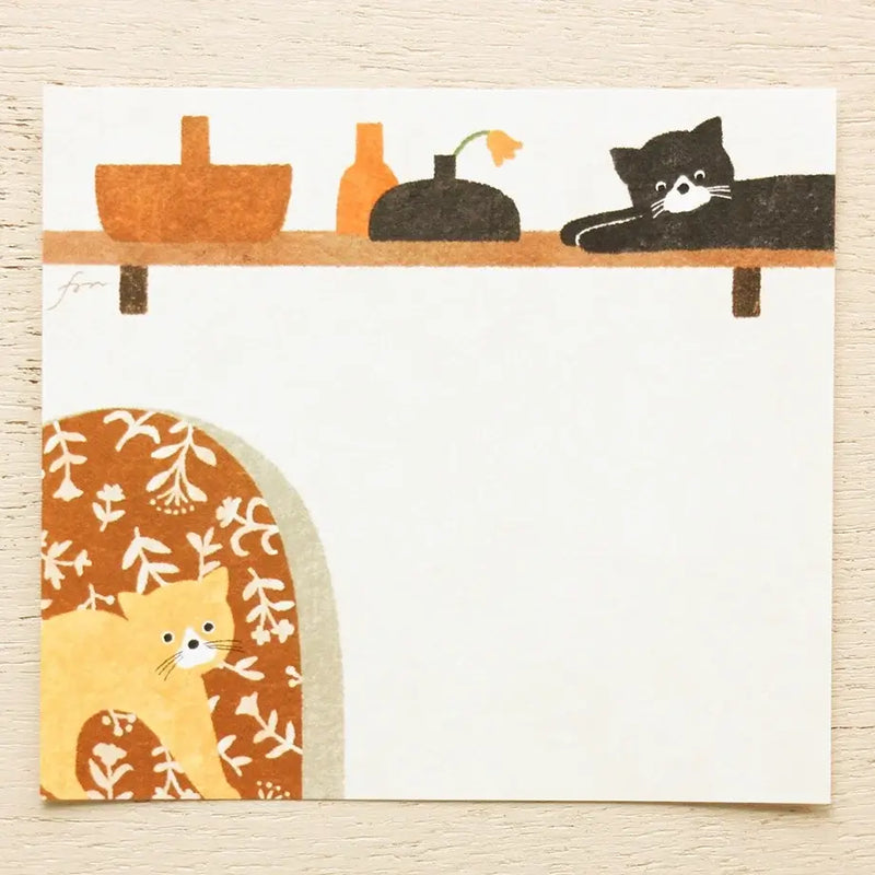 Mariko Fukuoka Memo Block - Meow