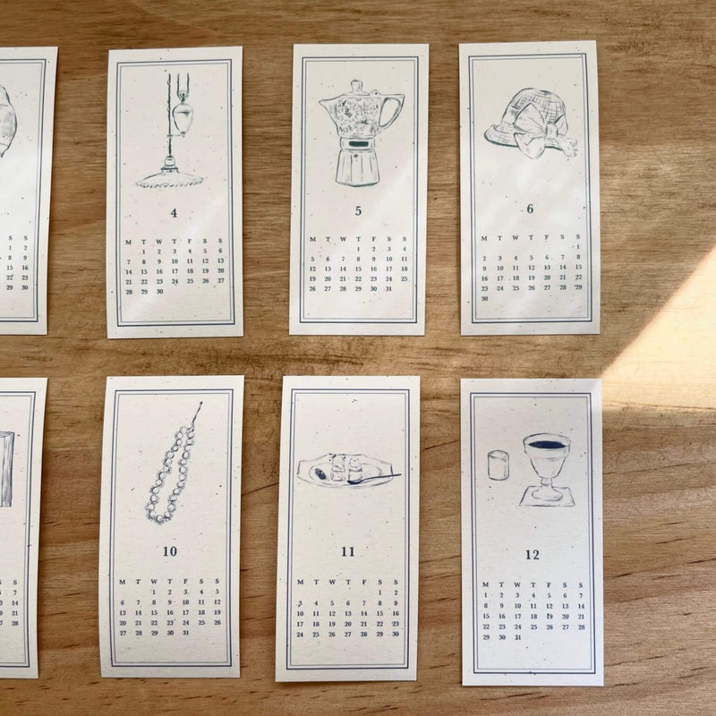 Seasonal Days 12-Month Mini Calendar 2025