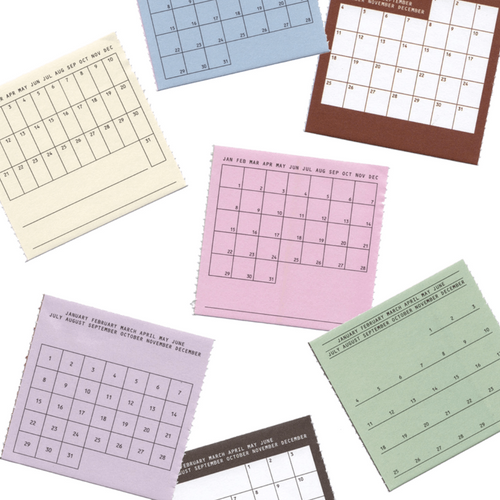 flagg Roll Paper Label - Cutting for Month