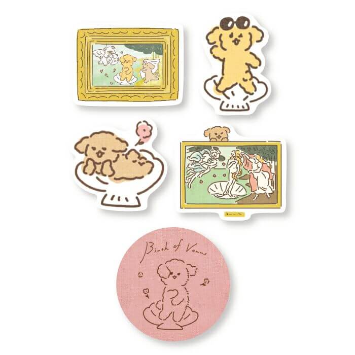 Furukawashiko Sticker Flakes - Museum Animals // The Birth of Venus