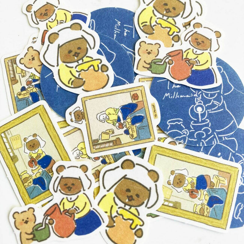 Furukawashiko Sticker Flakes - Museum Animals // Milkmaid